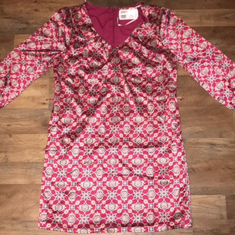 Faux Satin Dress